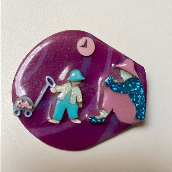 Lucinda Mother & Daughter brooch - Picture 1 of 2